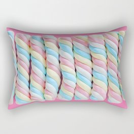 Rainbow Marshmallow Candy Rectangular Pillow