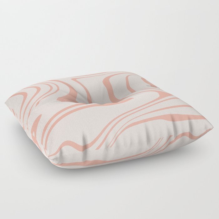 Peachy Liquid Swirl Floor Pillow