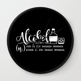 Funny Alcohol Quote Wall Clock