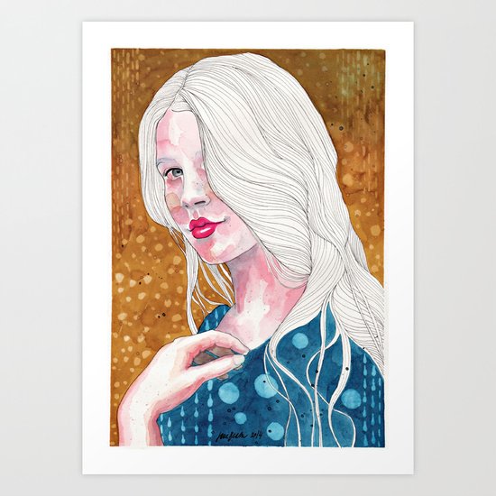 Magnolia, watercolor Art Print