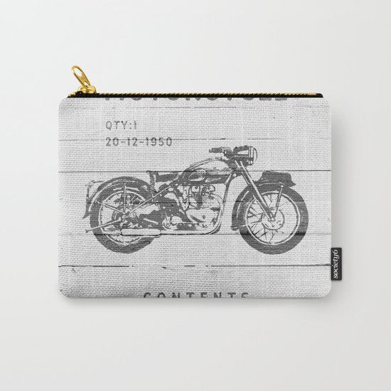 Vintage Triumph Thunderbird Motorcycle Carry-All Pouch