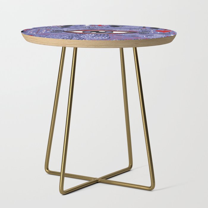The all-seeing eye!  Very Peri periwinkle Side Table
