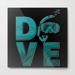 Dive Freediving Diving Apnoe Diver Freediver Metal Print