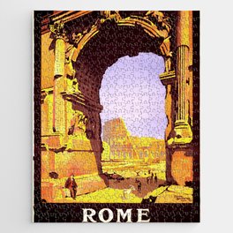 Rome vintage travel poster Jigsaw Puzzle