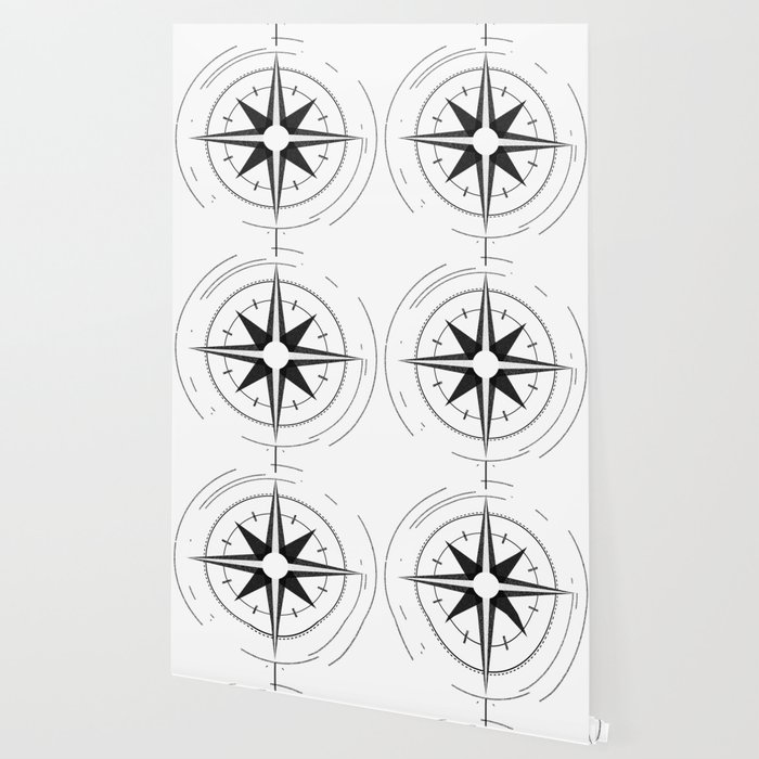 Compass Wallpaper By Random Crafts Society6