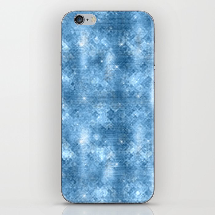 Glam Blue Diamond Shimmer Glitter iPhone Skin