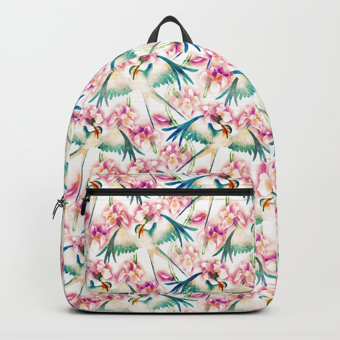 Swallows and Iris Blossoms (Vintage) Backpack