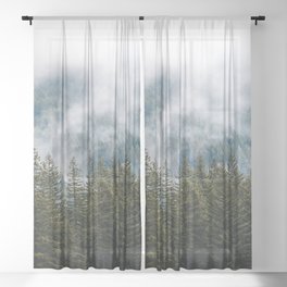 PNW Forest Adventure - Nature Photography Sheer Curtain