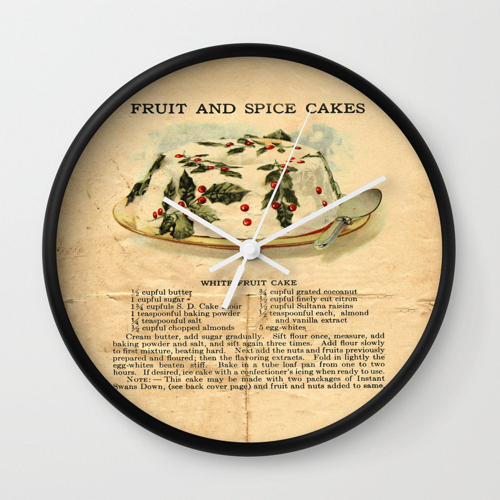 Fruit Cakes Vintage Wall Clock