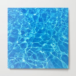 Swimming Pool Metal Print | Swimmer, Summery, Light, Summer, Swimmingpool, Digital Manipulation, Hdr, Teal, Sun, Color 