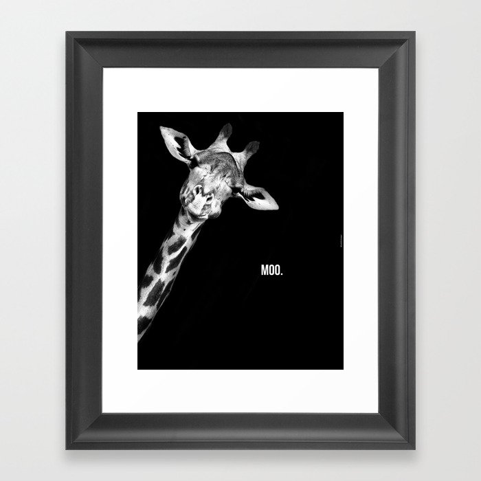 Funny Giraffe  Framed Art Print