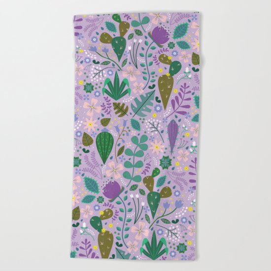 Lush Botanical Beach Towel