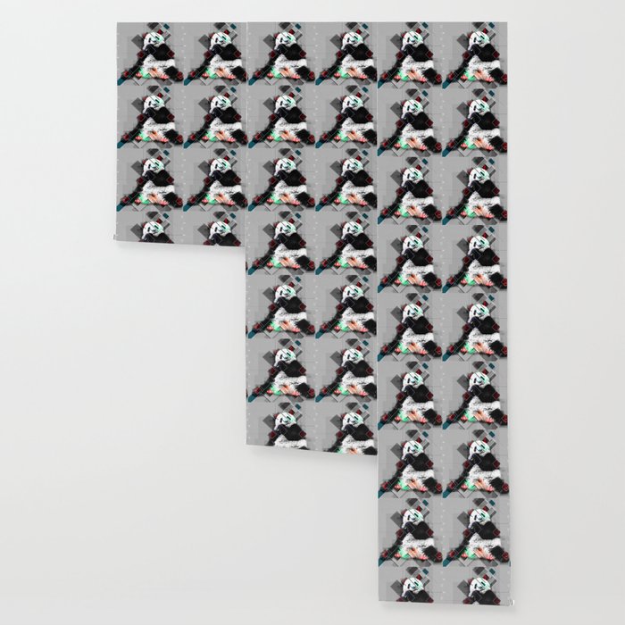 Cute Colorful Collage Panda Wallpaper By Simonegatterwe Society6