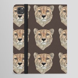 Watercolor Cheetah Portrait iPad Folio Case