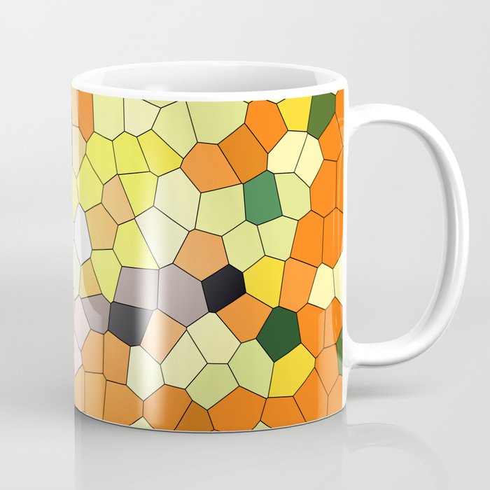 Mosaik orange yellow pattern Coffee Mug