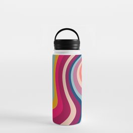 Boho Fluid Abstract Water Bottle | Boho, Harmony, Colorful, Nature, Cute, Blue, Psychedelia, Psychedelic, Painting, Pink 