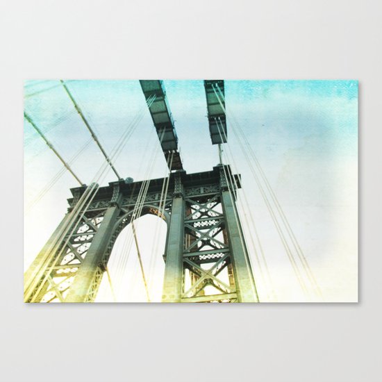 manhattan bridge in the light Canvas Print