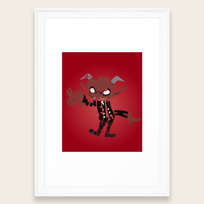 Little Demon Soul Eater Framed Art Print By Rebeccamcgoran Society6 Both eibon and death sought a way to even the odds in the strife between witches and humans when their magical power wreaked havoc. society6