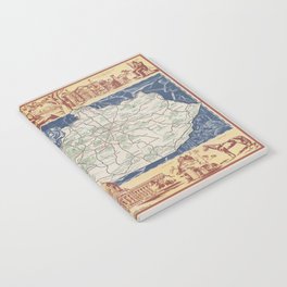 Kentucky-Vintage Pictorial Map Notebook