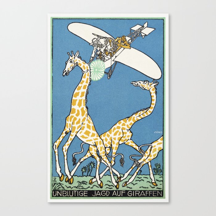 Bloodless Giraffe Hunt (Unblutige Jagd auf Giraffen) Canvas Print