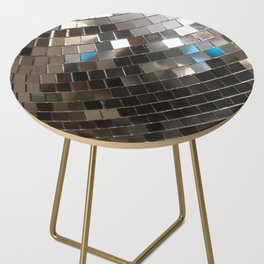 Silver Retro Disco Ball  Side Table