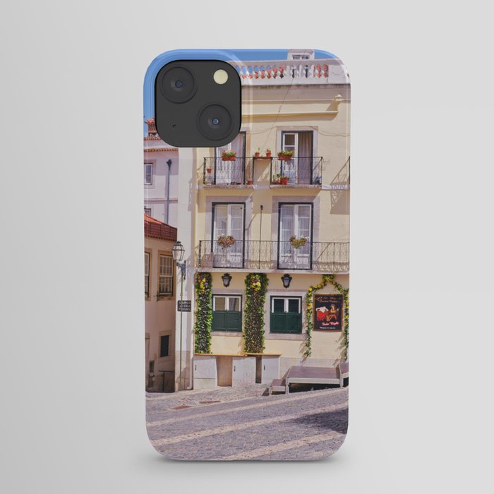 Alfama Square in Lisbon | Summer in Portugal | Travel Photography iPhone Case