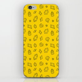 Yellow and Black Gems Pattern iPhone Skin