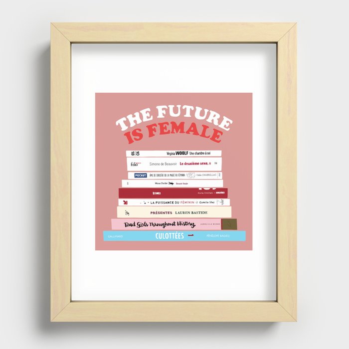 The future is female Recessed Framed Print