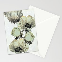 anemone flowers (white background) Stationery Cards