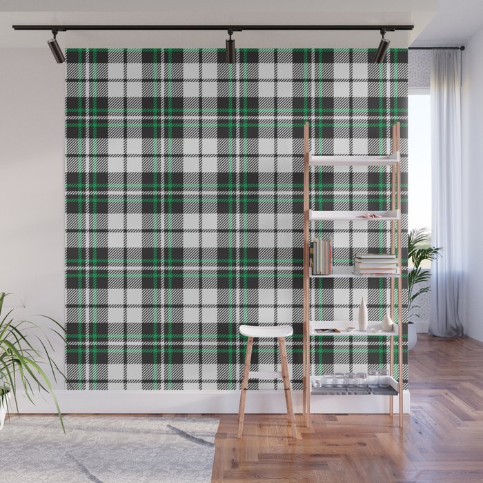 Spring Farmhouse Style Gingham Check Wall Mural