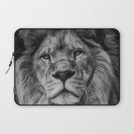 Black and White Lion Paint by Numbers Laptop Sleeve