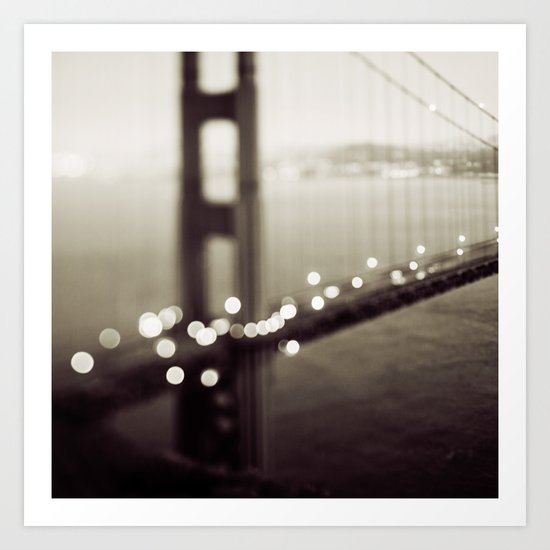 Meet Me In San Francisco (Black and White Edition) Art Print