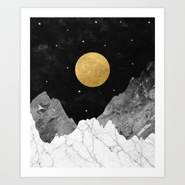 Moon And Stars Art Prints Society6