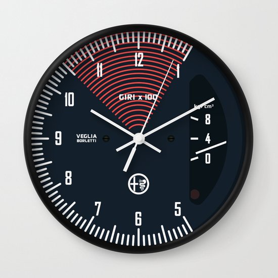 Alfa Romeo Tachometer Clock Wall Clock By Automotiveart Society6