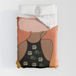 Woman At The Meadow 49 Duvet Cover
