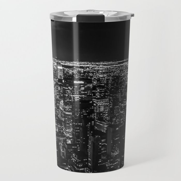 Manhattan. Black and white Travel Mug