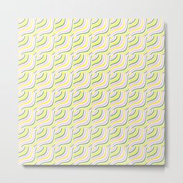 Modern Pastel Striped Shells Pattern Metal Print