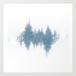 Surreal Forest - Trees Photograph With Blue Tones No. 3 Art Print