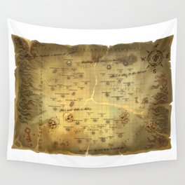 Sea of Thieves Map Wall Tapestry | Sea, World, Gamer, Seaofthieves, Graphicdesign, Pirate, Map, Of, Pirates, Game 