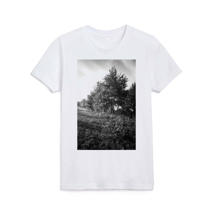Nature walk in black and white Kids T Shirt