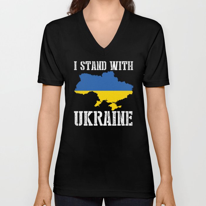 I Stand With Ukraine V Neck T Shirt