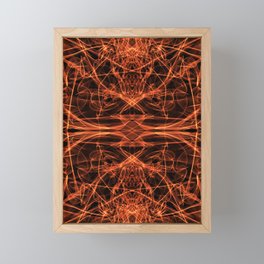 Liquid Light Series 49 ~ Orange Abstract Fractal Pattern Framed Mini Art Print