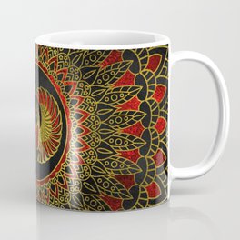 Egyptian Scarab Beetle - Gold and red  metallic Coffee Mug
