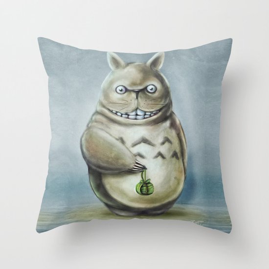 Miyazaki's Totoro - Totoros communis domestica Throw Pillow