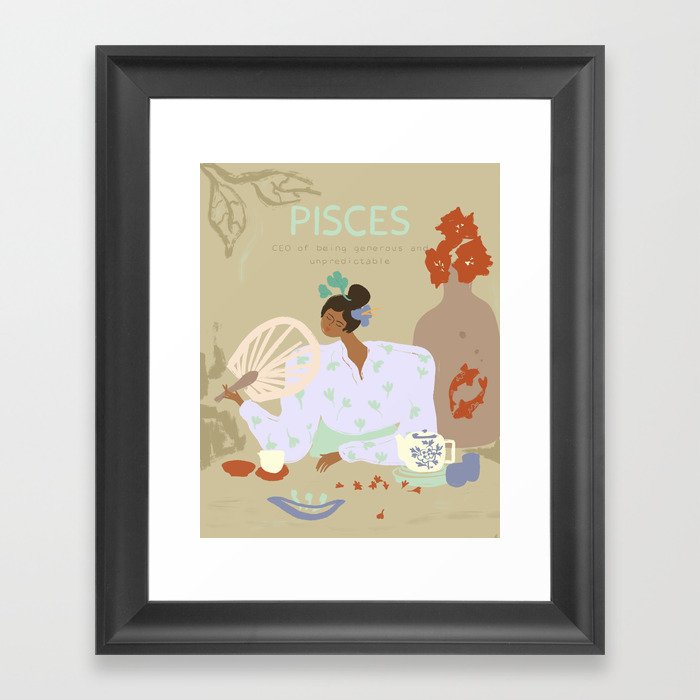 Pisces - The CEO of being generous and unpredictable  Framed Art Print