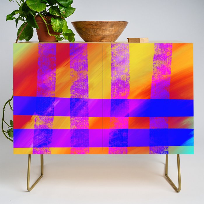 Hot and Cold Stripes Credenza