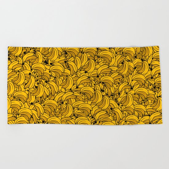 Plenty of Bananas - Yellow Beach Towel