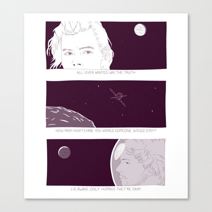 Just Louis, him & the moon Canvas Print