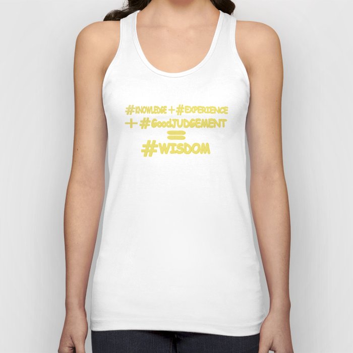 "WISDOM EQUATION" Cute Expression Design. Buy Now Tank Top