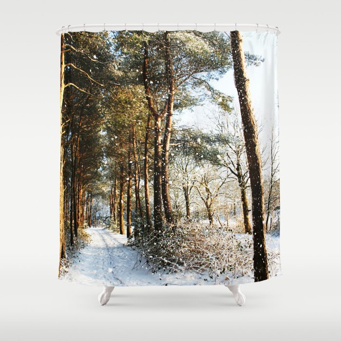 Forest Snow Scene Shower Curtain By Alanharman Society6